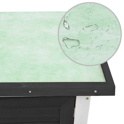 Conigliera per Esterni con 1 Porta Grigia in Legno - homemem39