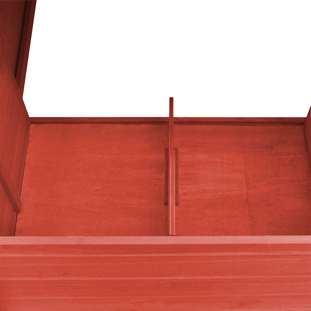 Pollaio all'Aperto con 1 Casetta di Cova in Legno Rosso - homemem39