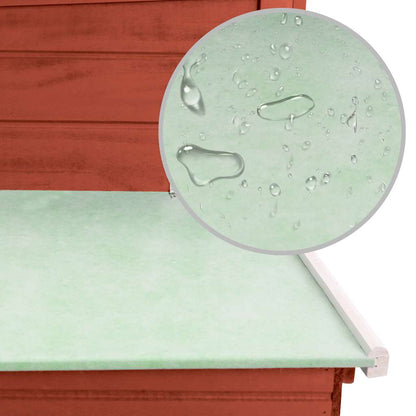 Pollaio all'Aperto con 1 Casetta di Cova in Legno Rosso - homemem39