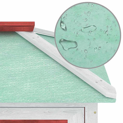 Conigliera a Due Piani Rossa in Legno