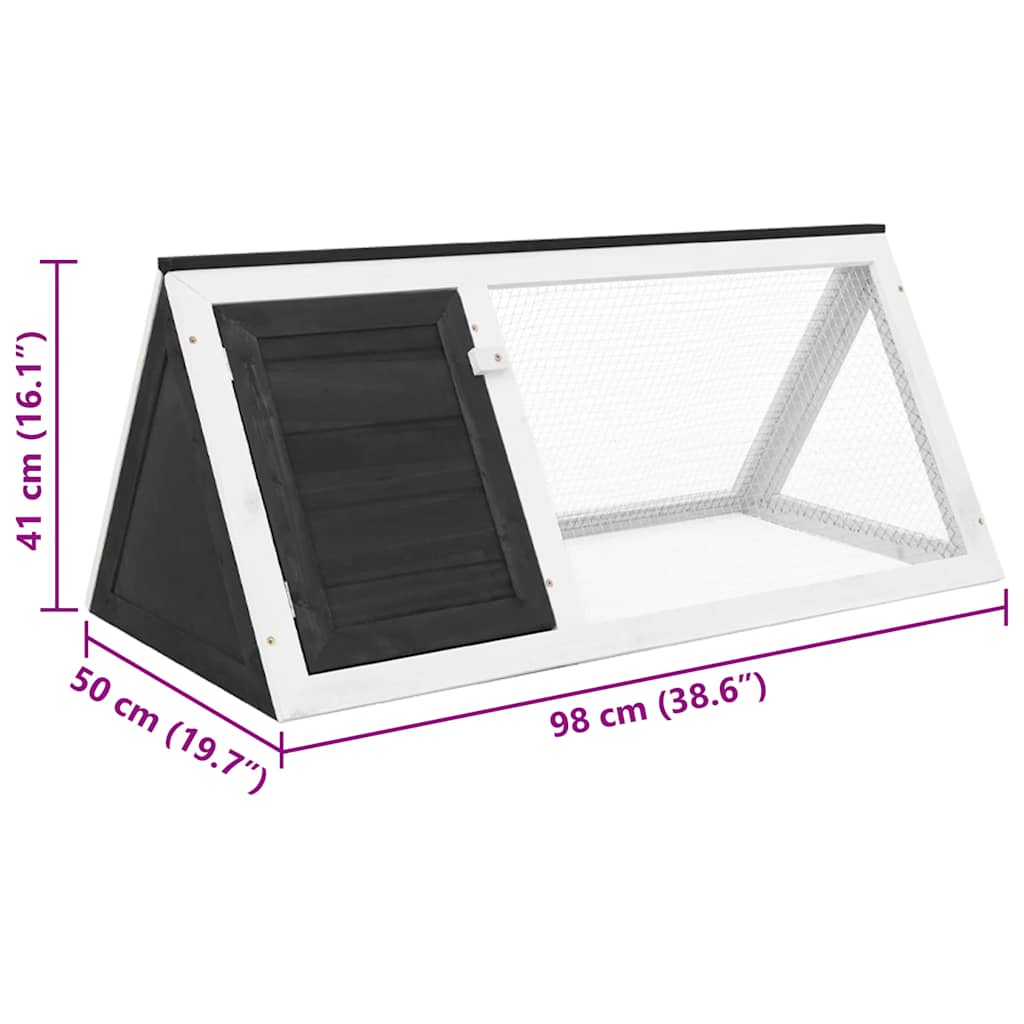 Conigliera in Legno Grigia - homemem39