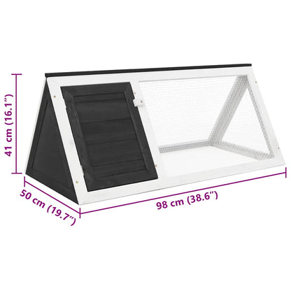 Conigliera in Legno Grigia - homemem39