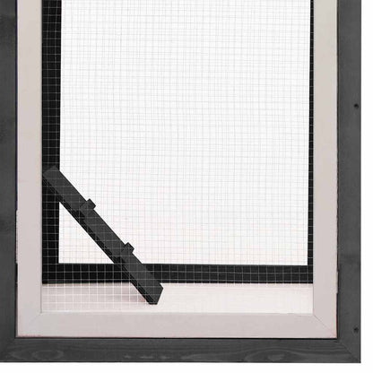 Pollaio Grigio 170x81x110 cm in Legno Massello di Pino e Abete - homemem39