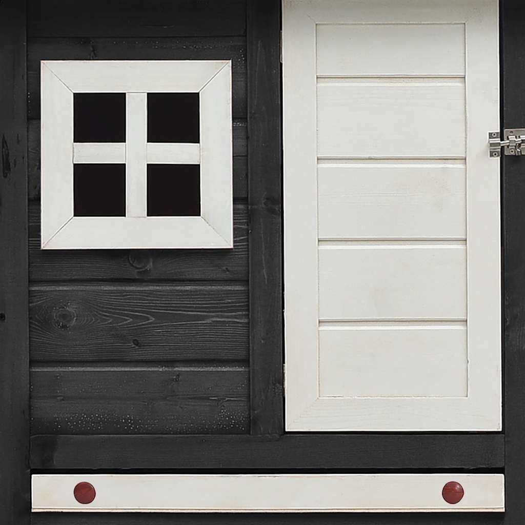 Pollaio Grigio 170x81x110 cm in Legno Massello di Pino e Abete - homemem39