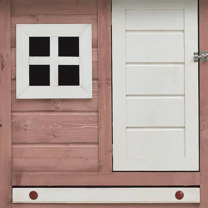 Pollaio Moca 170x81x110 cm in Legno Massello di Pino e Abete - homemem39