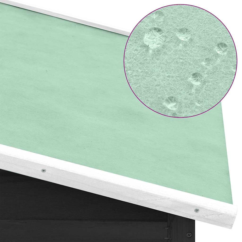 Pollaio con Casetta Nidificazione Grigio Bianco in Legno Abete - homemem39