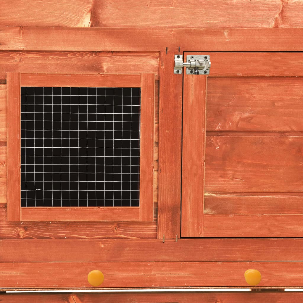 Conigliera 140x63x120 cm Legno Massello di Abete - homemem39