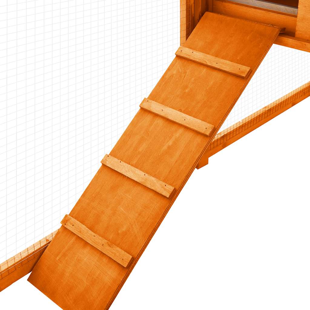 Conigliera per Esterni Marrone in Legno Massello Abete - homemem39