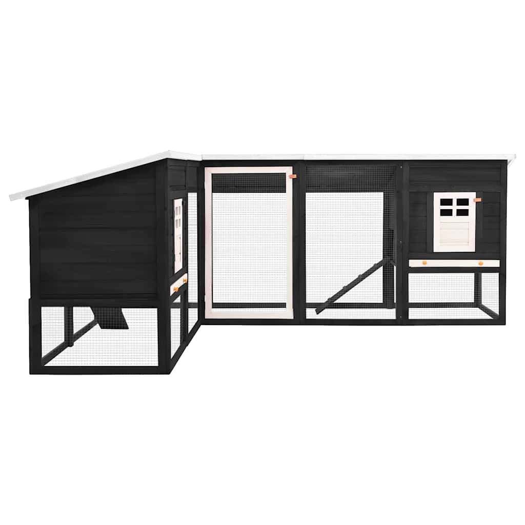 Conigliera per Esterni Grigia e Bianca in Legno di Abete - homemem39