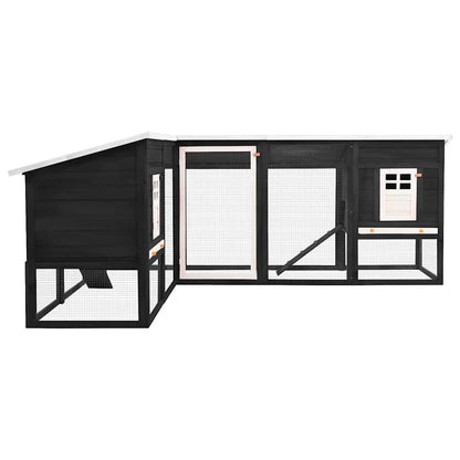 Conigliera per Esterni Grigia e Bianca in Legno di Abete - homemem39