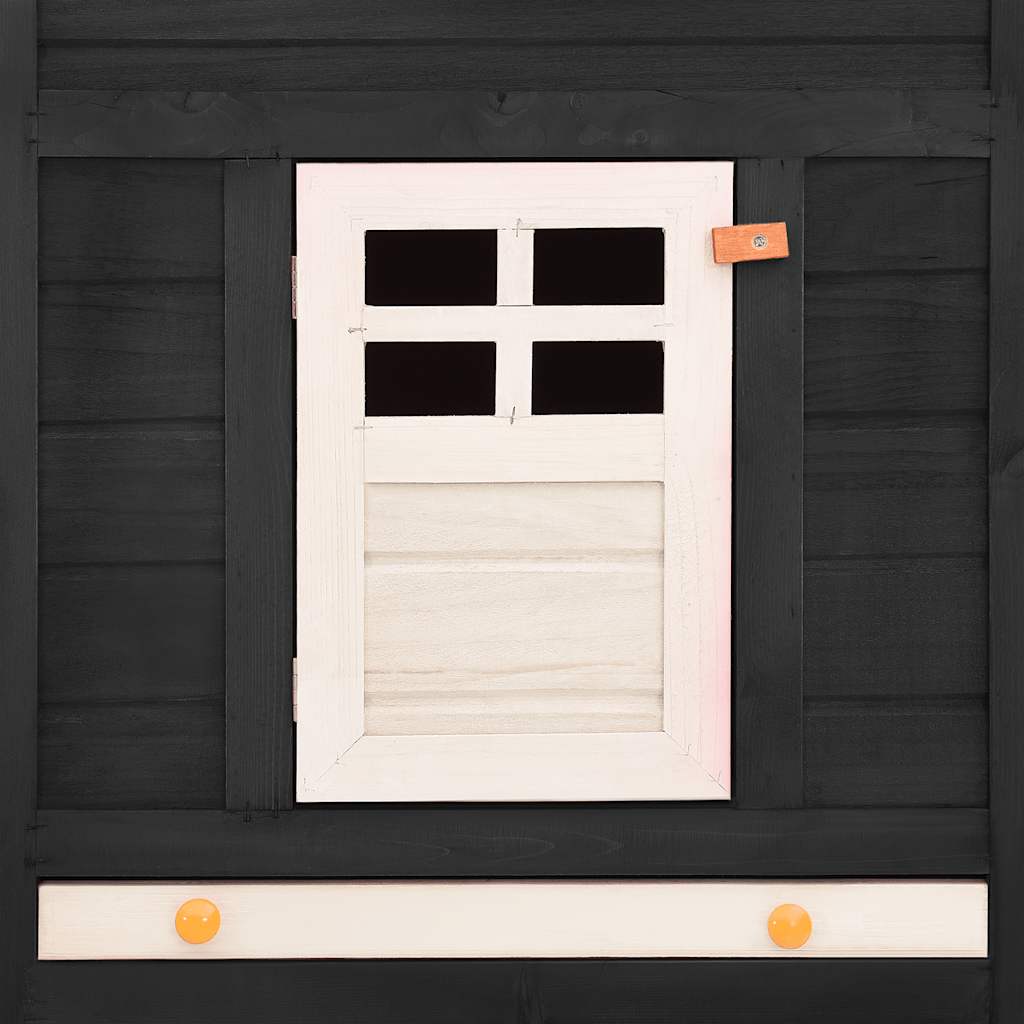 Conigliera per Esterni Grigia e Bianca in Legno di Abete - homemem39