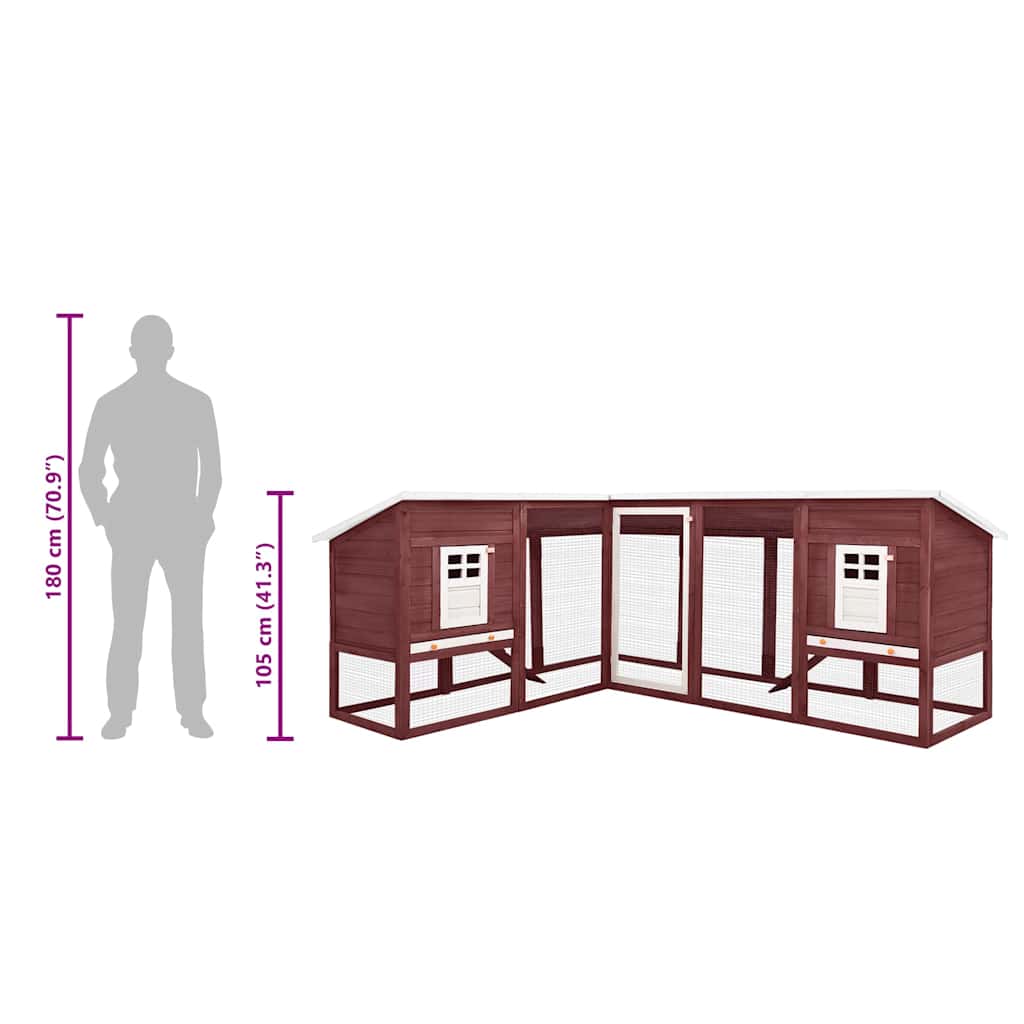 Conigliera per Esterni Grande Moca e Bianca in Legno di Abete - homemem39