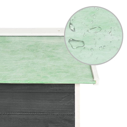 Casetta per Tosaerba Robotizzato 72x87x50cm Grigia Bianca Abete - homemem39