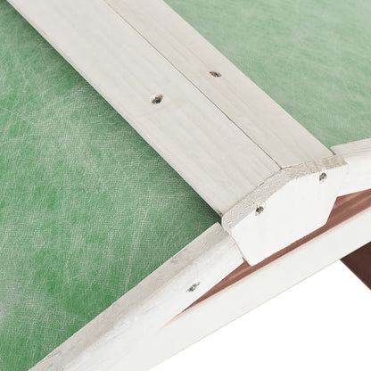 Casetta per Tosaerba Robotizzato 72x87x50 cm Mocca Bianca Abete - homemem39