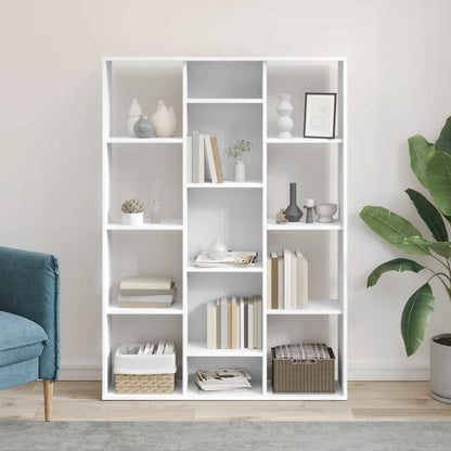 Libreria/Divisorio Bianco 100x24x140 cm in Legno Multistrato | homemem39