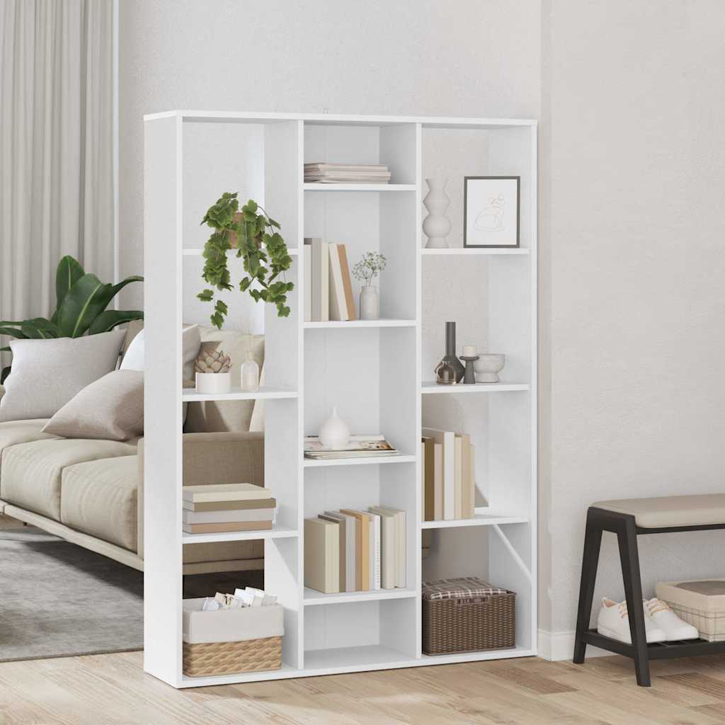 Libreria/Divisorio Bianco 100x24x140 cm in Legno Multistrato | homemem39