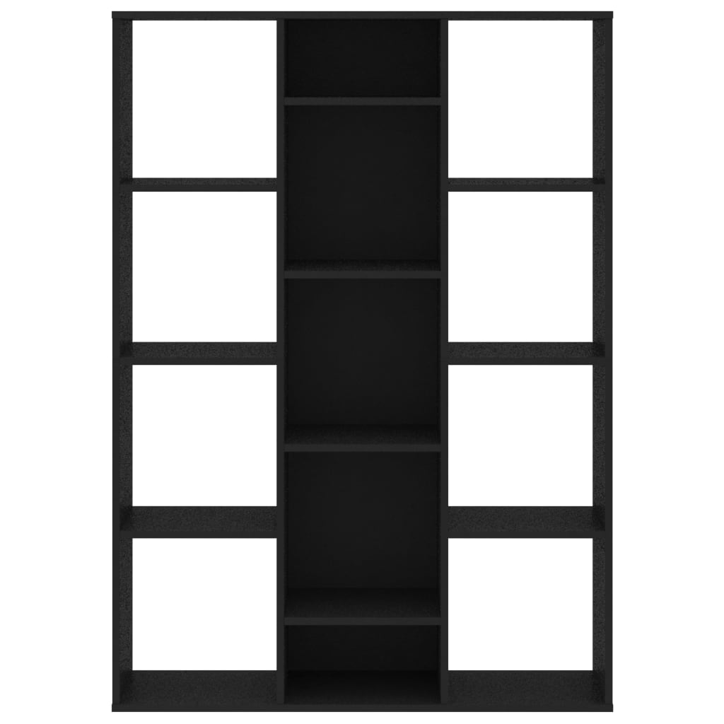 Libreria/Divisorio Nero 100x24x140 cm in Legno Multistrato - homemem39