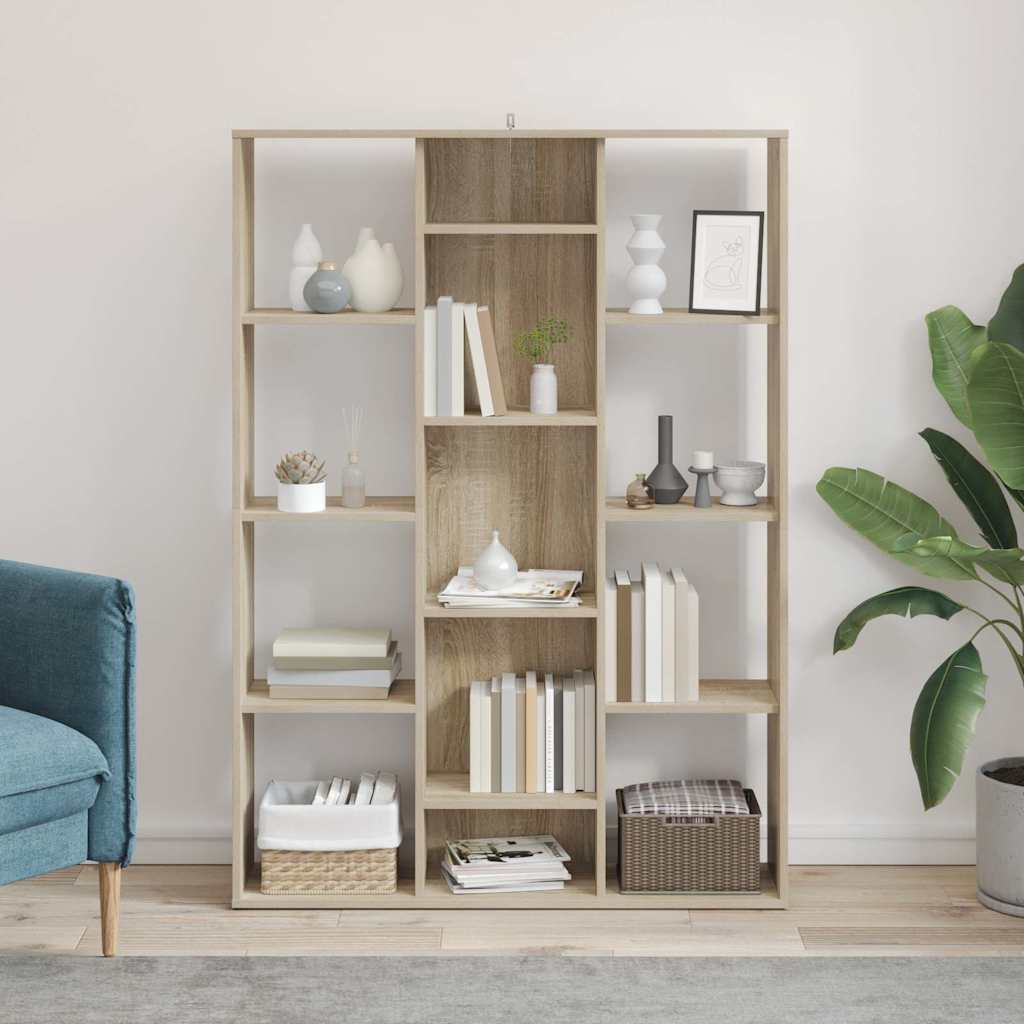 Libreria/Divisorio Rovere Sonoma 100x24x140cm Legno Multistrato | homemem39