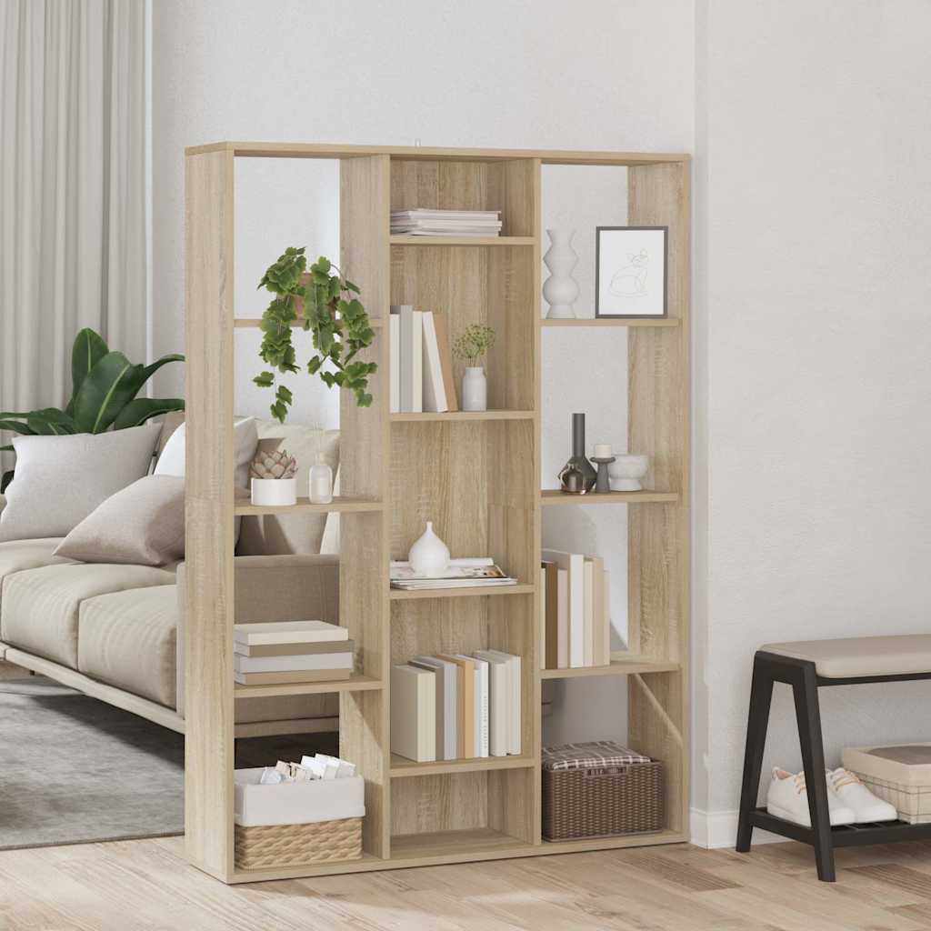 Libreria/Divisorio Rovere Sonoma 100x24x140cm Legno Multistrato