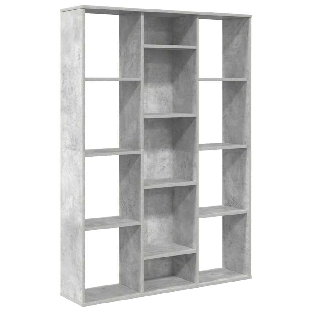 Libreria/Divisorio Grigio Cemento 100x24x140 cm in Multistrato