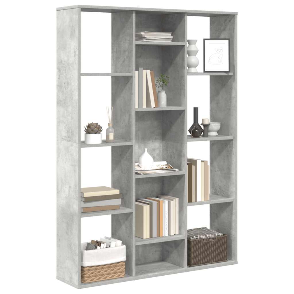 Libreria/Divisorio Grigio Cemento 100x24x140 cm in Multistrato | homemem39