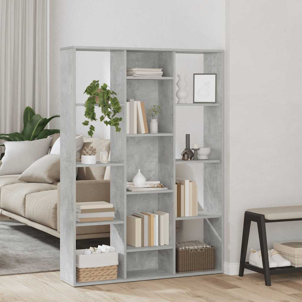 Libreria/Divisorio Grigio Cemento 100x24x140 cm in Multistrato - homemem39
