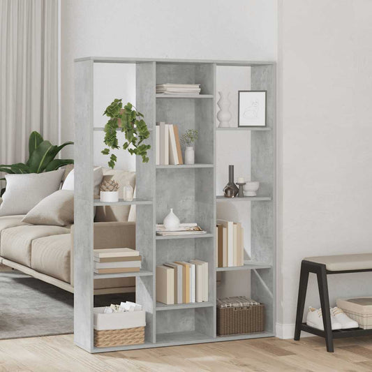 Libreria/Divisorio Grigio Cemento 100x24x140 cm in Multistrato - homemem39