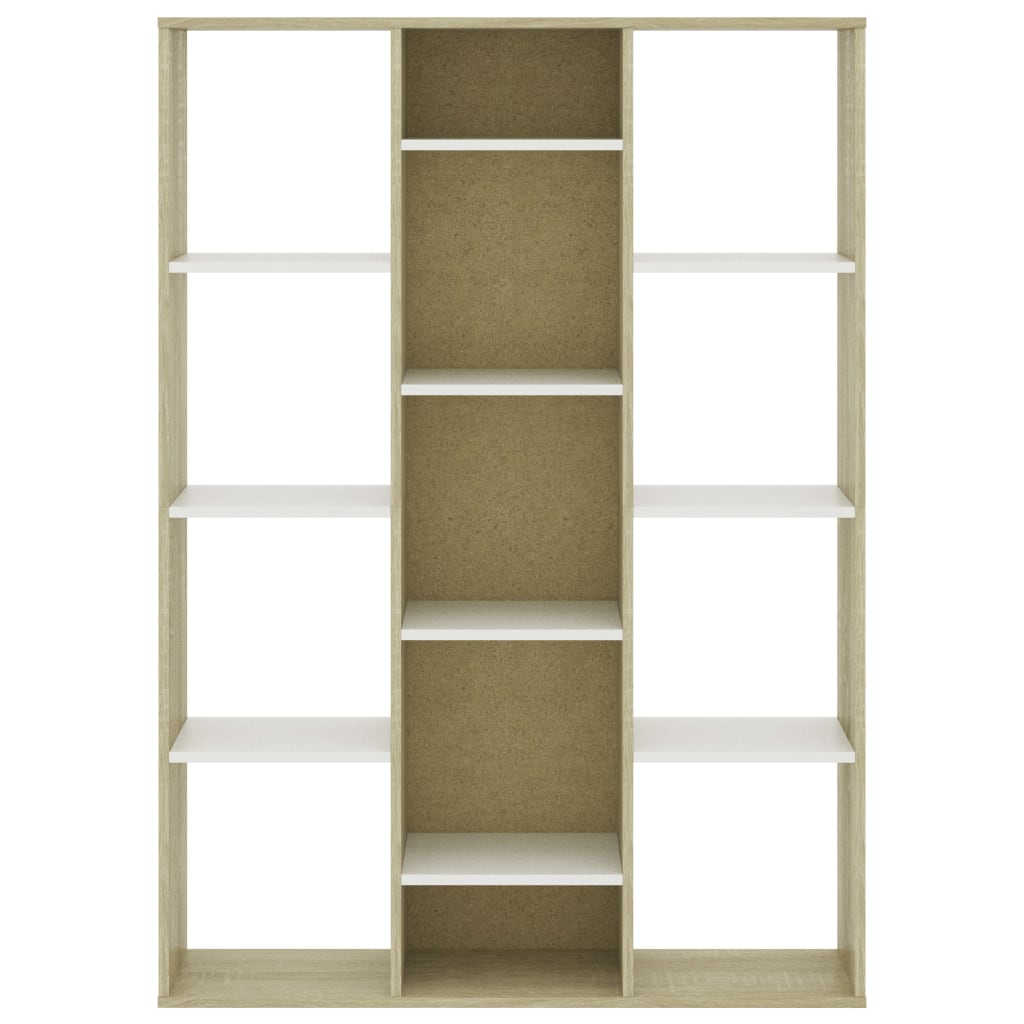 Libreria/Divisorio Bianco Rovere Sonoma 100x24x140 Multistrato