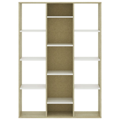 Libreria/Divisorio Bianco Rovere Sonoma 100x24x140 Multistrato