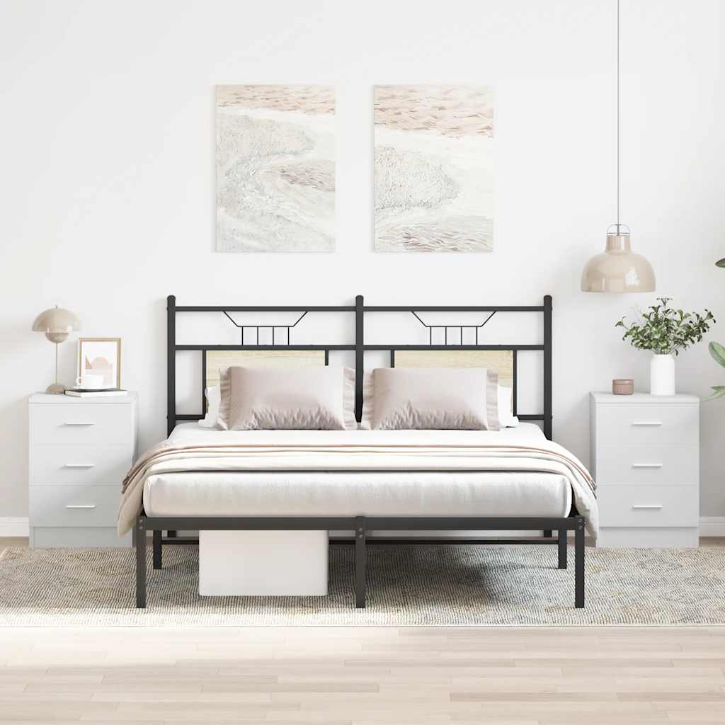 Comodini 2 pz Bianco 38x35x56 cm in Legno Ingegnerizzato - homemem39