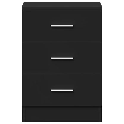 Comodini 2 pz Neri 38x35x56 cm in Legno Ingegnerizzato - homemem39