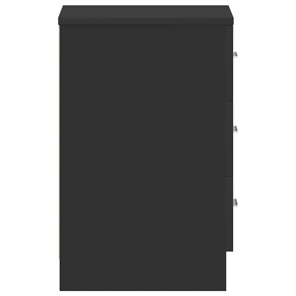 Comodini 2 pz Neri 38x35x56 cm in Legno Ingegnerizzato - homemem39