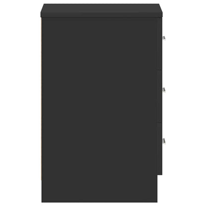 Comodini 2 pz Neri 38x35x56 cm in Legno Ingegnerizzato - homemem39