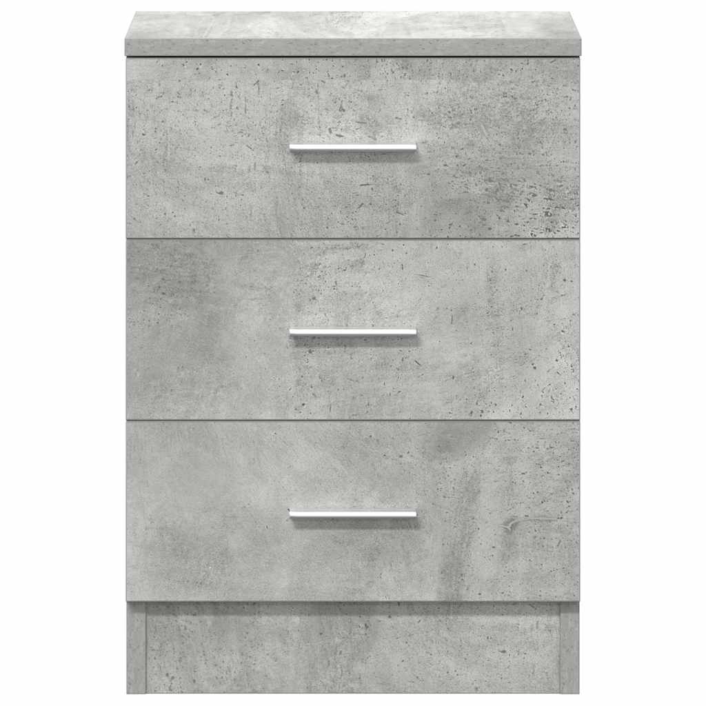 Comodino Grigio Cemento 38x35x56 cm in Legno Multistrato - homemem39