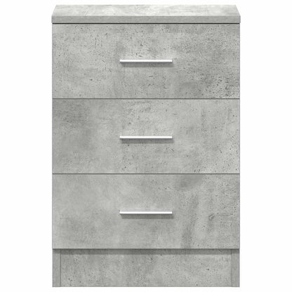 Comodino Grigio Cemento 38x35x56 cm in Legno Multistrato - homemem39