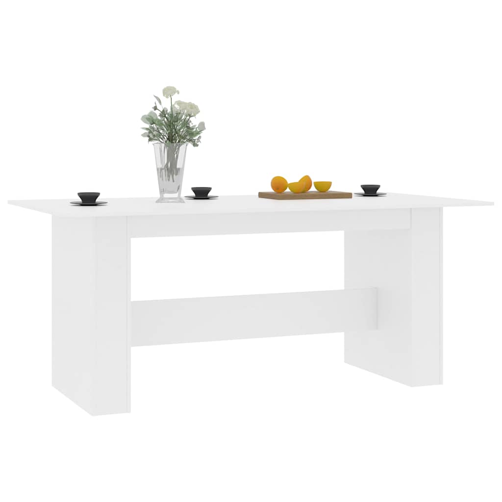 Tavolo da Pranzo Bianco 180x90x76 cm in Legno Multistrato
