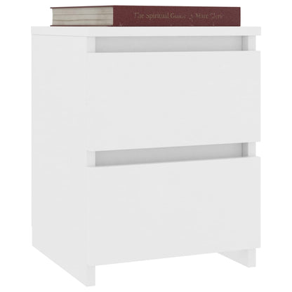 Comodini 2 pz Bianco 30x30x40 cm in Legno Ingegnerizzato - homemem39