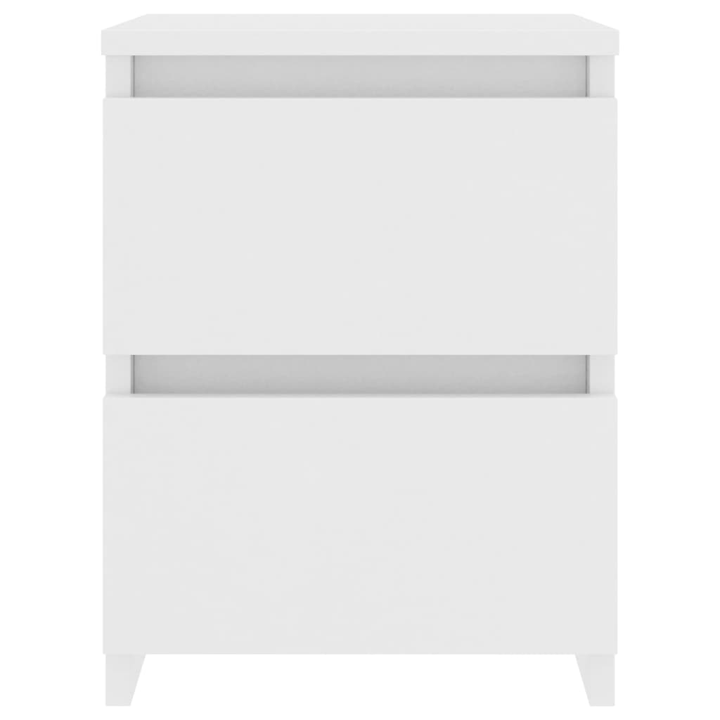 Comodini 2 pz Bianco 30x30x40 cm in Legno Ingegnerizzato - homemem39