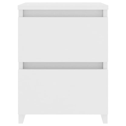 Comodini 2 pz Bianco 30x30x40 cm in Legno Ingegnerizzato - homemem39