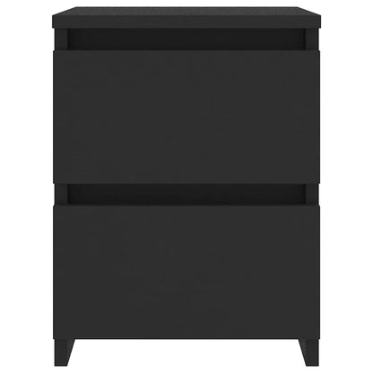 Comodini 2 pz Neri 30x30x40 cm in Legno Multistrato - homemem39