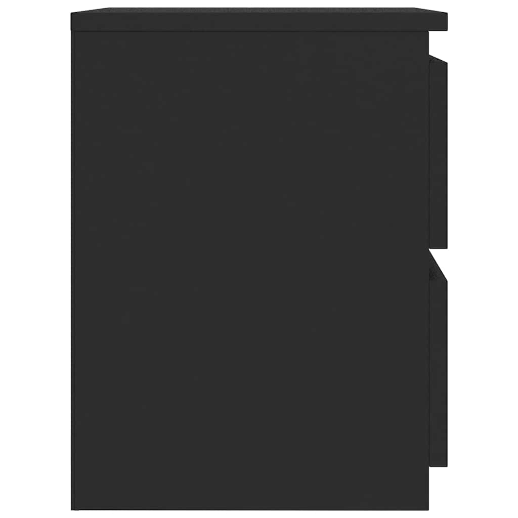 Comodini 2 pz Neri 30x30x40 cm in Legno Multistrato - homemem39