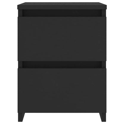 Comodini 2 pz Neri 30x30x40 cm in Legno Multistrato - homemem39