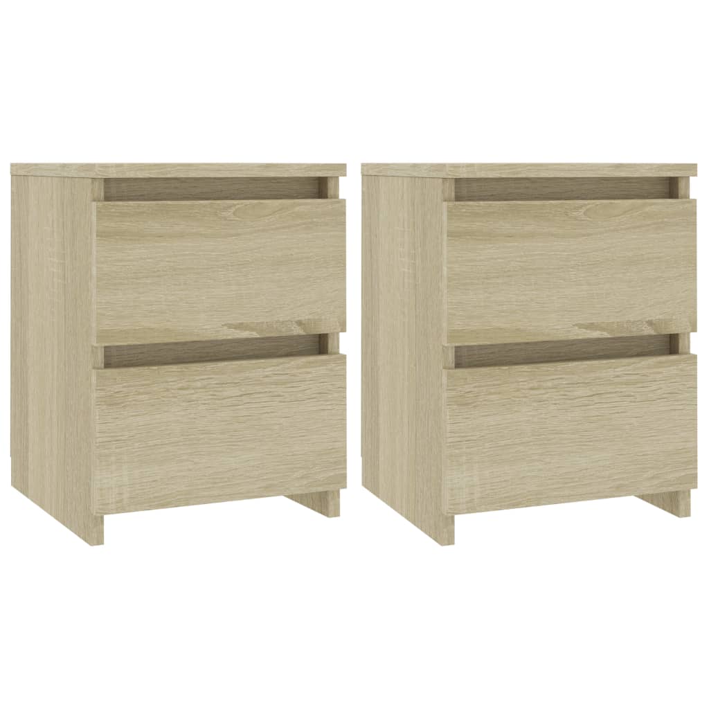 Comodini 2 pz Rovere Sonoma 30x30x40 cm in Legno Multistrato - homemem39