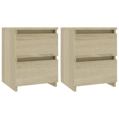 Comodini 2 pz Rovere Sonoma 30x30x40 cm in Legno Multistrato - homemem39