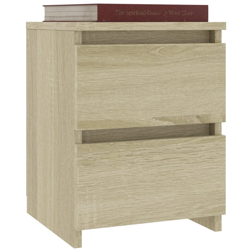 Comodini 2 pz Rovere Sonoma 30x30x40 cm in Legno Multistrato - homemem39