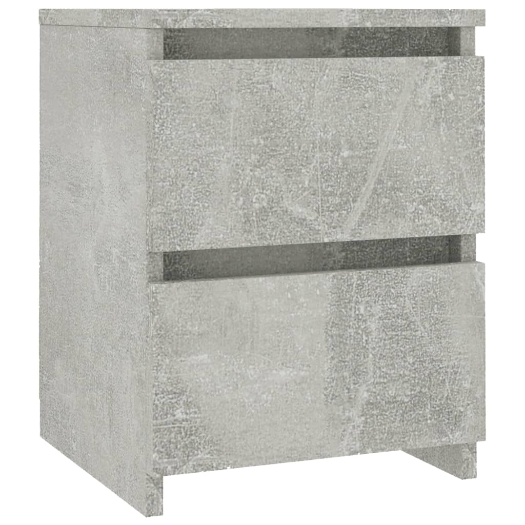 Comodino Grigio Cemento 30x30x40 cm in Legno Multistrato - homemem39