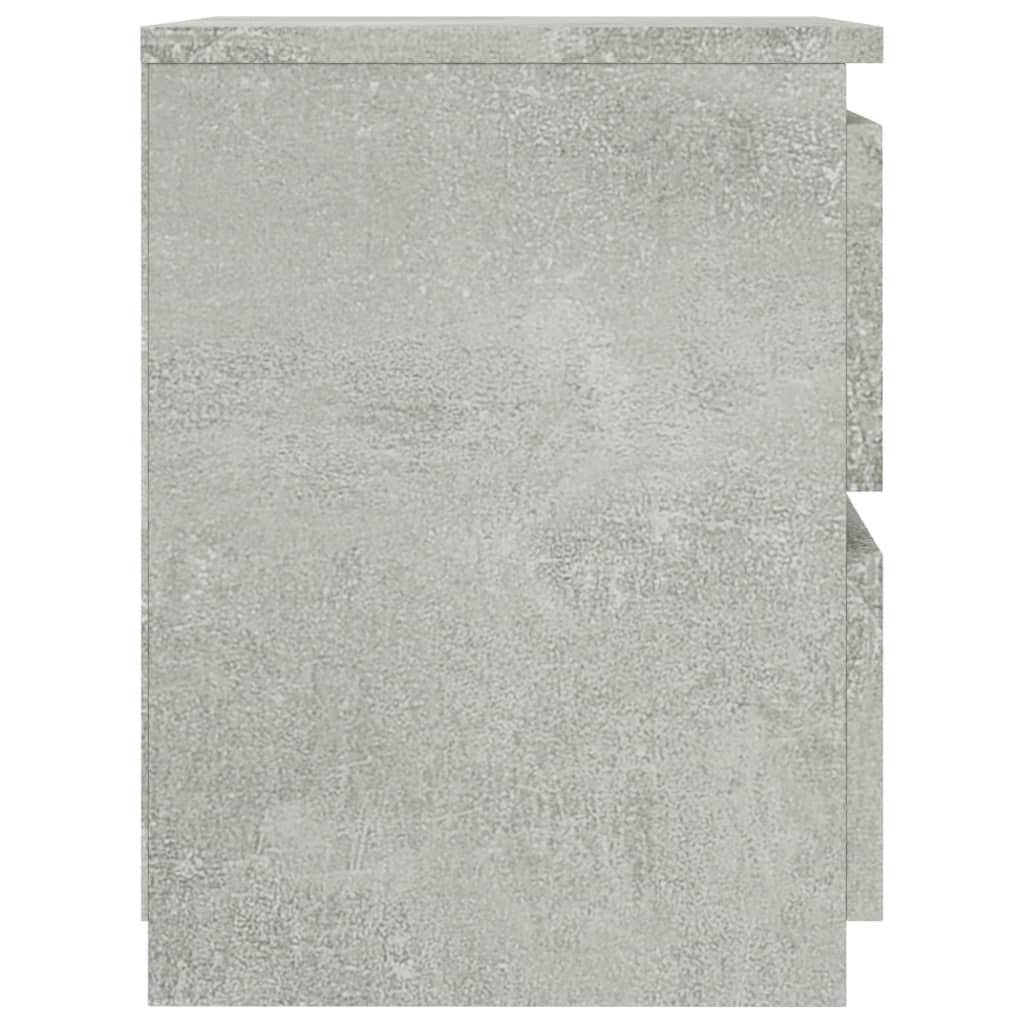 Comodini 2pz Grigio Cemento 30x30x40 cm in Legno Multistrato - homemem39