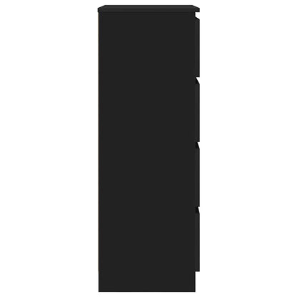 Credenza Nera 60x35x98,5 cm in Legno Multistrato | homemem39