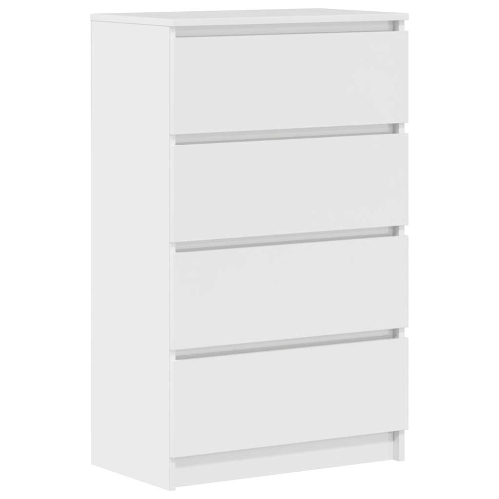 Credenza Bianco Lucido 60x35x98,5 cm in Legno Compensato - homemem39