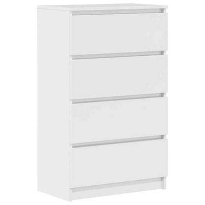 Credenza Bianco Lucido 60x35x98,5 cm in Legno Compensato - homemem39